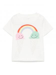 Stella McCartney Kids футболка с графичным принтом, белый