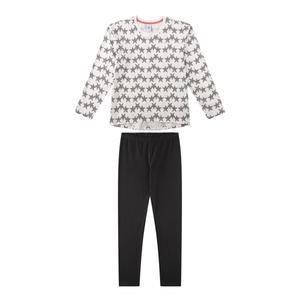 Sanetta Пижама в цвете Black, Pearl White