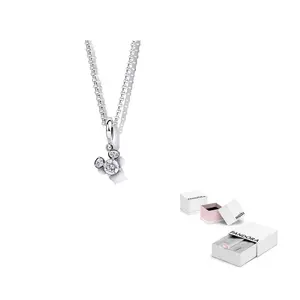 Pandora Серебряное колье 925 пробы с синтетическим фианитом для женщин Silver