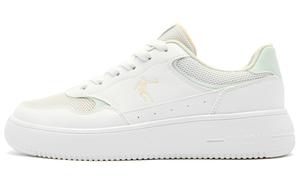 QIAODAN Нескользящие износостойкие низкие кроссовки для скейтбординга женские, белые, зеленые