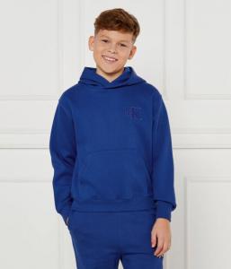 Толстовка детская Calvin Klein Jeans однотонная с капюшоном, синий