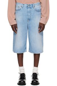 Acne Studios Синие свободные джинсовые шорты