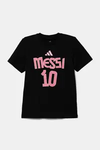Детская хлопковая футболка MESSI adidas Performance, черный