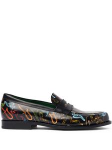 Лоферы с графическим принтом Scarosso, черный