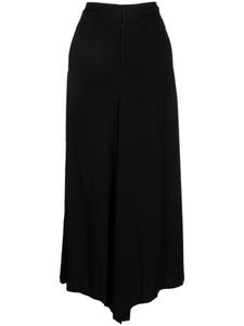 Yohji Yamamoto укороченные брюки со складками и молниями, черный