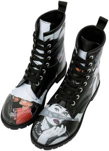 Женские высокие ботинки DOGO - веганская кожа и уникальный дизайн, зимние женские ботинки, удобные и стильные, Go Back To Being Yourself Black Design