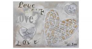 Акриловая картина ручной работы KUNSTLOFT Embrace Me цвет beige/grau