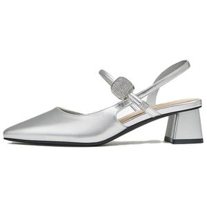 Женские туфли Мэри Джейн на массивном каблуке BASTO, бежевые