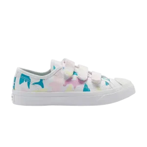 Кроссовки Converse Jack Purcell Low Easy-On PS 'Shark Bite - White', белый