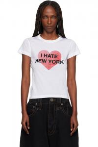 Футболка с надписью «Я ненавижу Нью-Йорк» Vaquera, белый