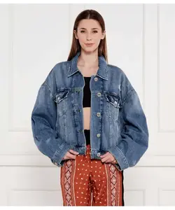 Куртка Габороне Oversize fit Pinko, синий