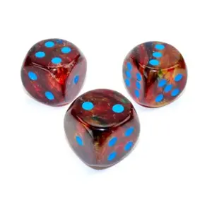 d6 30 мм основной с синим, Dice - Nebula (Chessex)