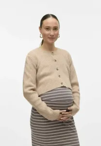 Кардиган «rundhals» с узором geschnitten normal. Mamalicious, Natural Melange