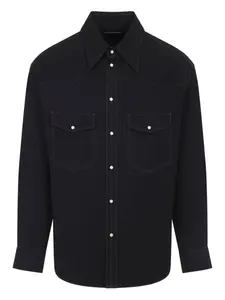 Рубашка с накладным карманом Lemaire, черный