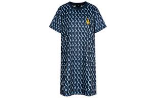 Футболка с логотипом MLB женская синяя