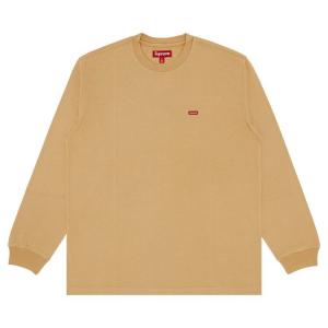 Футболка Supreme Small Box Long-Sleeve Tee Dark Tan, желто-коричневый