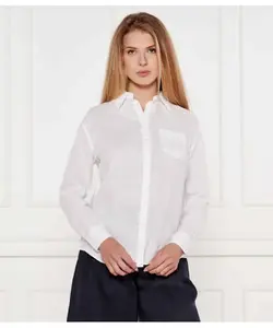 Льняная рубашка Relaxed fit Gant, белый