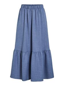 Юбка до колена Vila, синий деним