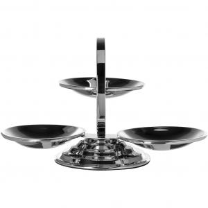 Этажерка SERVO из нержавеющей стали, с 3 мисками, высота около 31,5 см Fink, серебристый