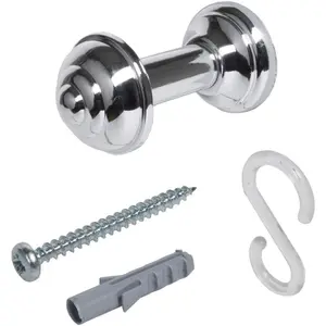 Подхваты для штор Liedeco, (1 шт.), держатель для шарфа 7 см, цвет chromfarben