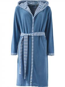 Redbest  Легкий махровый халат Трейси синего цвета