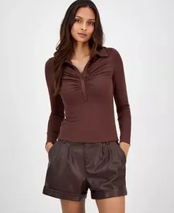 Женская поло с защипами Bar Iii, коричневый