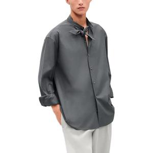 Рубашка SS25 мужская темно-серая HERMES, темно-серый