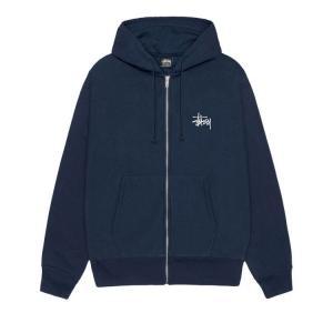 Худи Stussy Basic Zip Hoodie, Navy