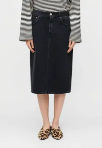 Юбка-Миди с карманами, джинсовая юбка Closed, Dark Grey