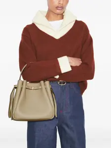 Сумка-ведро Romy с логотипной пуговицей Tory Burch, бежевый