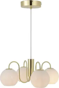 Подвесной светильник Nordlux Franca, золотой / бежевый