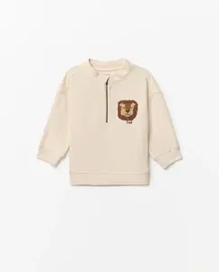 Свитшот на молнии с нашивкой Sfera, белый