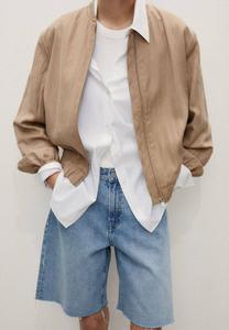 Джинсовые шорты ANNE Mango, синий