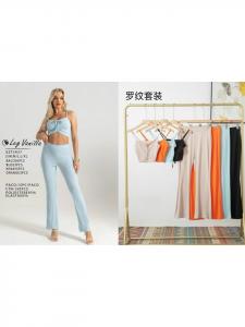 Леггинсы COFI 1453 Damen Gym Fitness Outfit Jogging Sport Set Frauen Yoga, оранжевый