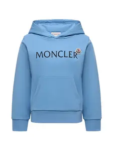 Худи с логотипом Moncler Enfant, синий