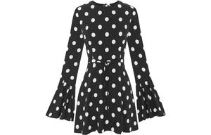 Платье с длинными рукавами женское черное Saint Laurent