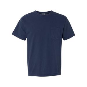 Плотная футболка с карманами Comfort Colors, окрашенная в готовом виде, цвет True Navy