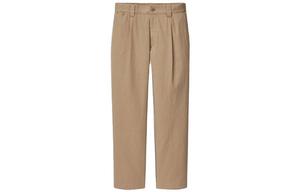 Прямые умеренные повседневные брюки мужские светло-коричневые UNIQLO, светло-умбровые