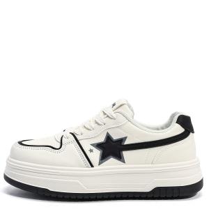 Износостойкие, легкие и дышащие низкие кроссовки для скейтбординга для женщин Feiyue, Beige White Black