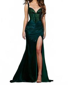 Блестящее платье макси Sweetheart цвета изумруда Portia&Scarlett, изумрудный