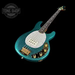 Ernie Ball Music Man StingRay Special Ocean Sparkle, гриф из розового дерева, соответствующая головка, белый перловый накладной щиток, золотая фурнитура, с мягким футляром Mono