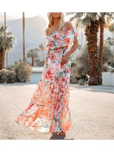 Длинное платье LA Angels, цвет creme/rosa