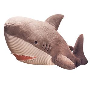 Плюшевая кукла Shark Little Auo Whale высотой 60см/90см/120см MENGMENGBUNNY, серый