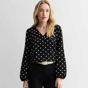 Женская туника с длинным рукавом Nine West, Black Dana Dots