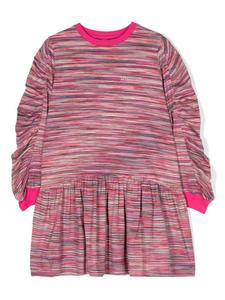 Меланжевое платье с логотипом Missoni Kids, розовый