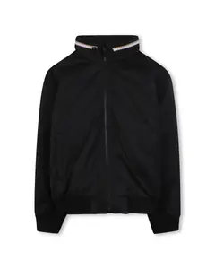 Детская куртка с скрытой молнией и застежкой-молнией BOSS Kidswear, черный