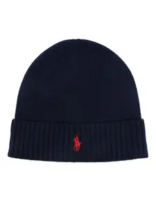 Шапка бини с вышитым логотипом POLO RALPH LAUREN, синий