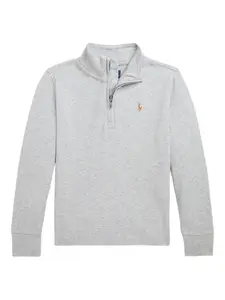 Толстовка с вышивкой Polo Pony POLO RALPH LAUREN KIDS, серый