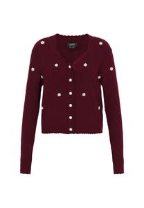 Usha BLACK LABEL Вязаный кардиган красного цвета