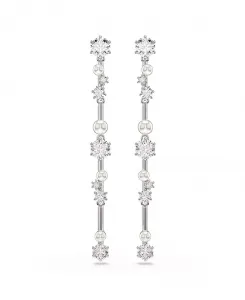 Серьги-Подвески Constella с родиевым покрытием Swarovski, white